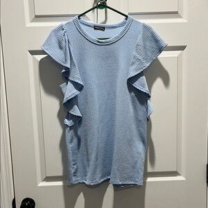HEIMISH USA Light Blue Textured Blouse